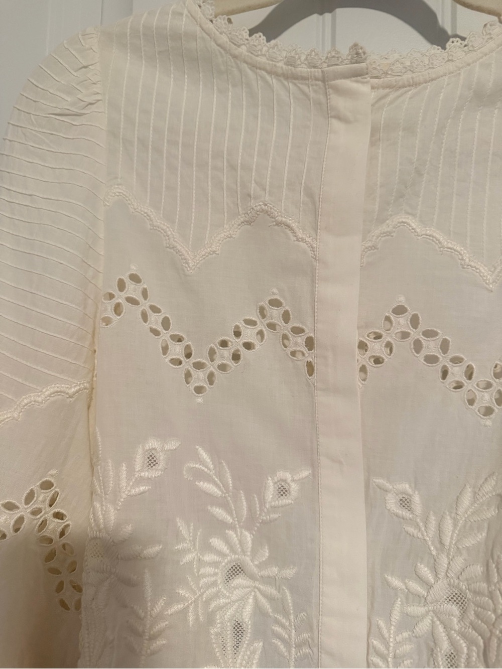Sezane Eneala Shirt Ecru - Size 2 - Picture 7 of 8